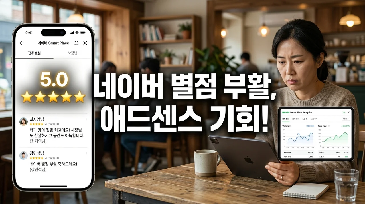 네이버 별점 부활! 소상공인 위기 속 블로그 애드센스 수익 최적화 전략