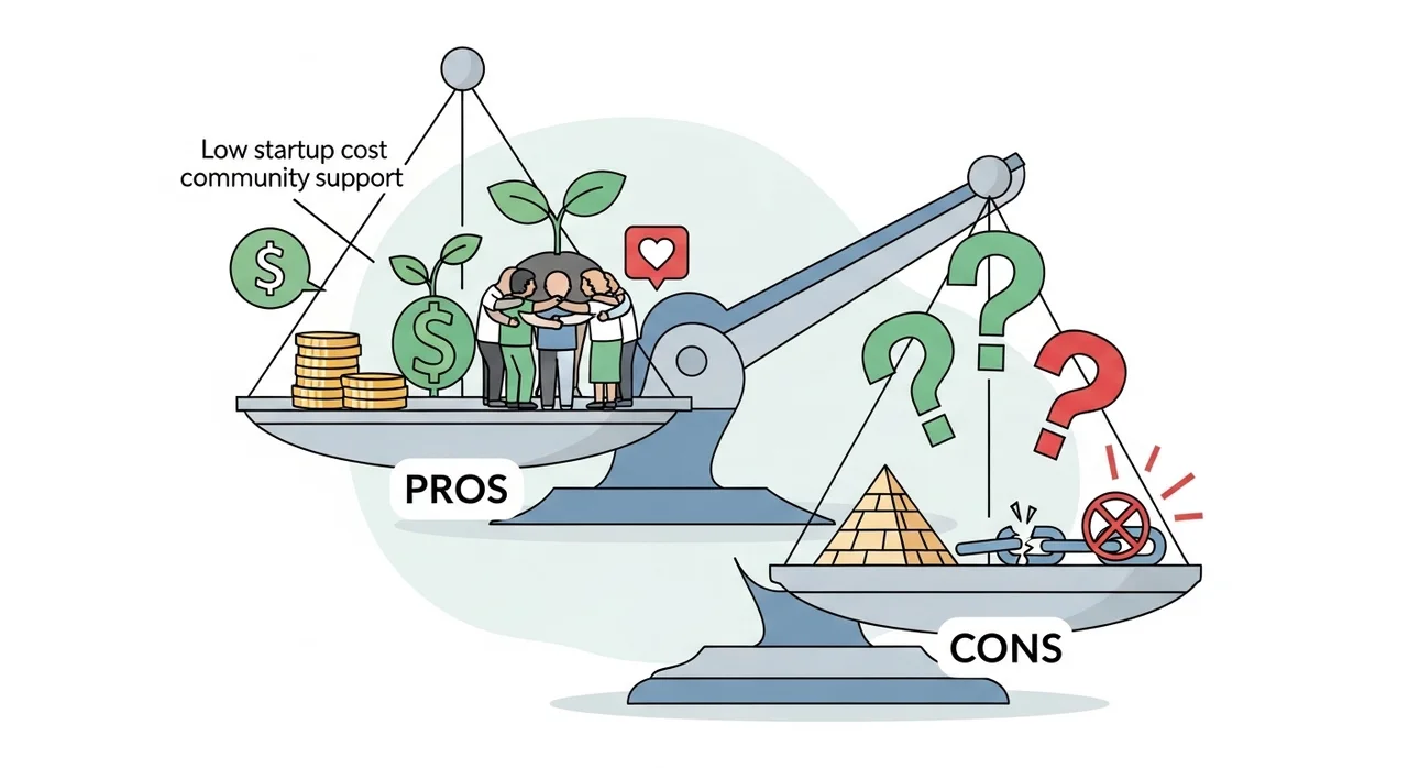 다단계 판매의 장점과 단점 심층 분석: 기회와 위험 요소 파악