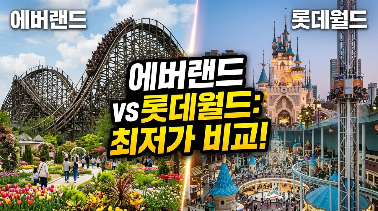 에버랜드 vs 롯데월드: 차이점, 장단점부터 최저가 할인 꿀팁까지!