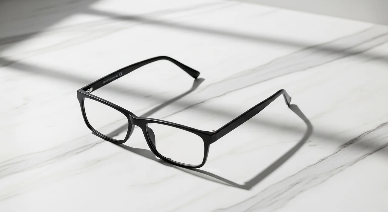 둥근 얼굴형: 각진 프레임으로 스마트함을 더하다