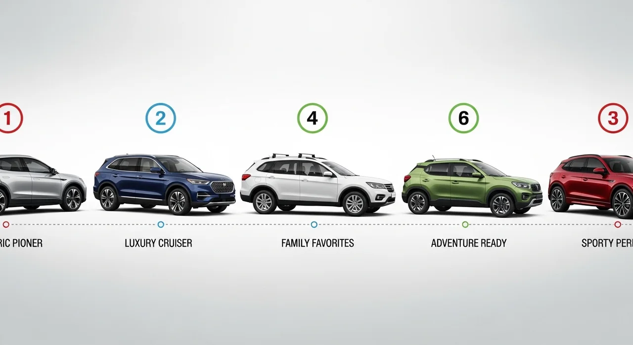 종합 판매량 기준 SUV 인기 순위 TOP 7